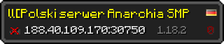 Userbar 320x64 in minecraft style for 188.40.109.170:30750