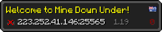 Userbar 320x64 in minecraft style for 223.252.41.146:25565