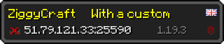 Userbar 320x64 in Minecraft-Stil für den Server 51.79.121.33:25590