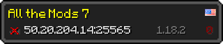 Userbar 320x64 in Minecraft-Stil für den Server 50.20.204.14:25565