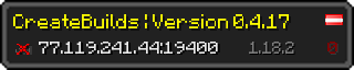 Userbar 320x64 in minecraft style for 77.119.241.44:19400