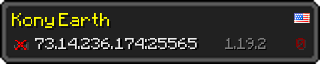 Userbar 320x64 in minecraft style for 73.14.236.174:25565