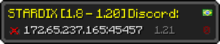 Userbar 320x64 in minecraft style for 172.65.237.165:45457