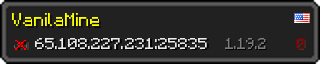 Userbar 320x64 in minecraft style for 65.108.227.231:25835