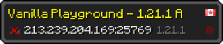 Userbar 320x64 in Minecraft-Stil für den Server 213.239.204.169:25769