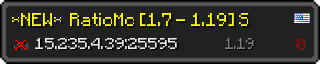 Userbar 320x64 in Minecraft-Stil für den Server 15.235.4.39:25595