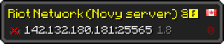 Userbar 320x64 in Minecraft-Stil für den Server 142.132.180.181:25565