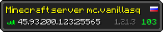 Юзербар 320x64 у стилі майнкрафт для сервера 45.93.200.123:25565
