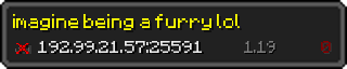 Userbar 320x64 in Minecraft-Stil für den Server 192.99.21.57:25591