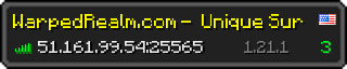 Userbar 320x64 in minecraft style for 51.161.99.54:25565