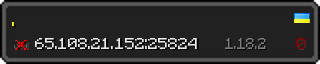 Userbar 320x64 in minecraft style for 65.108.21.152:25824