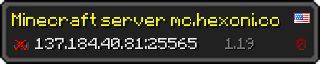 Юзербар 320x64 у стилі майнкрафт для сервера 137.184.40.81:25565