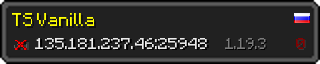 Userbar 320x64 in minecraft style for 135.181.237.46:25948