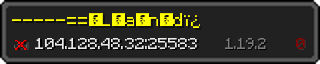 Userbar 320x64 in Minecraft-Stil für den Server 104.128.48.32:25583