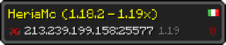 Userbar 320x64 in Minecraft-Stil für den Server 213.239.199.158:25577