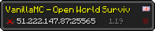 Userbar 320x64 in minecraft style for 51.222.147.87:25565