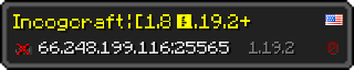 Userbar 320x64 in minecraft style for 66.248.199.116:25565