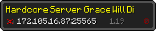 Userbar 320x64 in Minecraft-Stil für den Server 172.105.16.87:25565