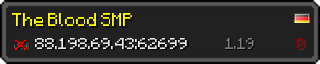 Userbar 320x64 in Minecraft-Stil für den Server 88.198.69.43:62699