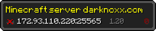 Userbar 320x64 in Minecraft-Stil für den Server 172.93.110.220:25565