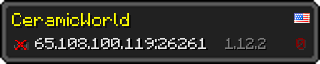 Userbar 320x64 in Minecraft-Stil für den Server 65.108.100.119:26261