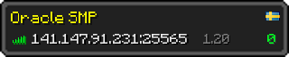 Userbar 320x64 in minecraft style for 141.147.91.231:25565