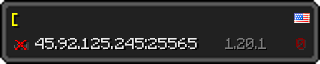 Userbar 320x64 in minecraft style for 45.92.125.245:25565