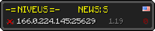 Userbar 320x64 in minecraft style for 166.0.224.145:25629