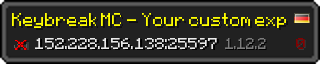 Userbar 320x64 in minecraft style for 152.228.156.138:25597