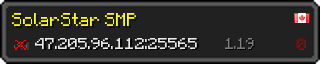 Userbar 320x64 in minecraft style for 47.205.96.112:25565