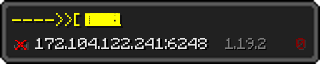 Userbar 320x64 in minecraft style for 172.104.122.241:6248