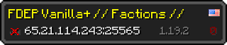 Userbar 320x64 in Minecraft-Stil für den Server 65.21.114.243:25565