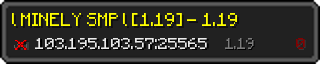 Userbar 320x64 in Minecraft-Stil für den Server 103.195.103.57:25565