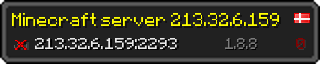 Userbar 320x64 in Minecraft-Stil für den Server 213.32.6.159:2293