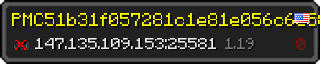 Userbar 320x64 in Minecraft-Stil für den Server 147.135.109.153:25581