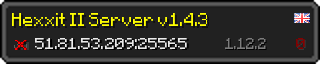 Userbar 320x64 in minecraft style for 51.81.53.209:25565