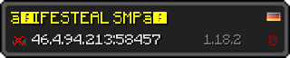 Userbar 320x64 in minecraft style for 46.4.94.213:58457