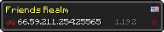 Userbar 320x64 in Minecraft-Stil für den Server 66.59.211.254:25565