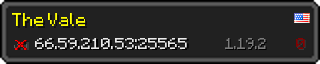 Userbar 320x64 in minecraft style for 66.59.210.53:25565