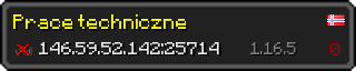 Userbar 320x64 in minecraft style for 146.59.52.142:25714