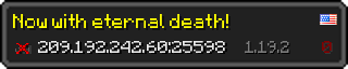 Userbar 320x64 in Minecraft-Stil für den Server 209.192.242.60:25598