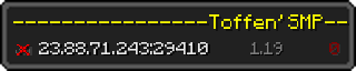 Userbar 320x64 in minecraft style for 23.88.71.243:29410