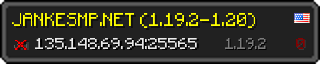 Userbar 320x64 in minecraft style for 135.148.69.94:25565