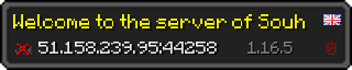 Userbar 320x64 in Minecraft-Stil für den Server 51.158.239.95:44258