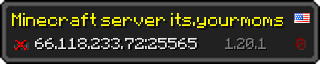 Userbar 320x64 in minecraft style for 66.118.233.72:25565