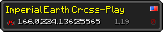 Userbar 320x64 in minecraft style for 166.0.224.136:25565