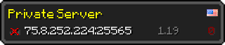 Userbar 320x64 in Minecraft-Stil für den Server 75.8.252.224:25565