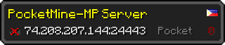 Userbar 320x64 in minecraft style for 74.208.207.144:24443