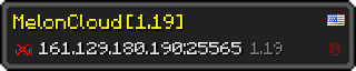 Userbar 320x64 in minecraft style for 161.129.180.190:25565