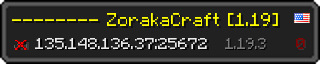 Userbar 320x64 in minecraft style for 135.148.136.37:25672